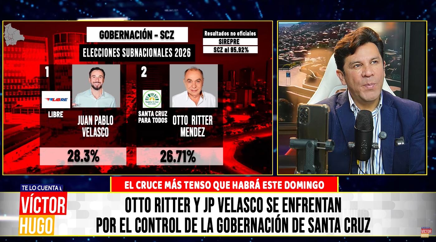 EL CRUCE MÁS TENSO QUE HABRÁ EN SANTA CRUZ ESTE DOMINGO: OTTO VS JP POR LA GOBERNACIÓN DE SCZ