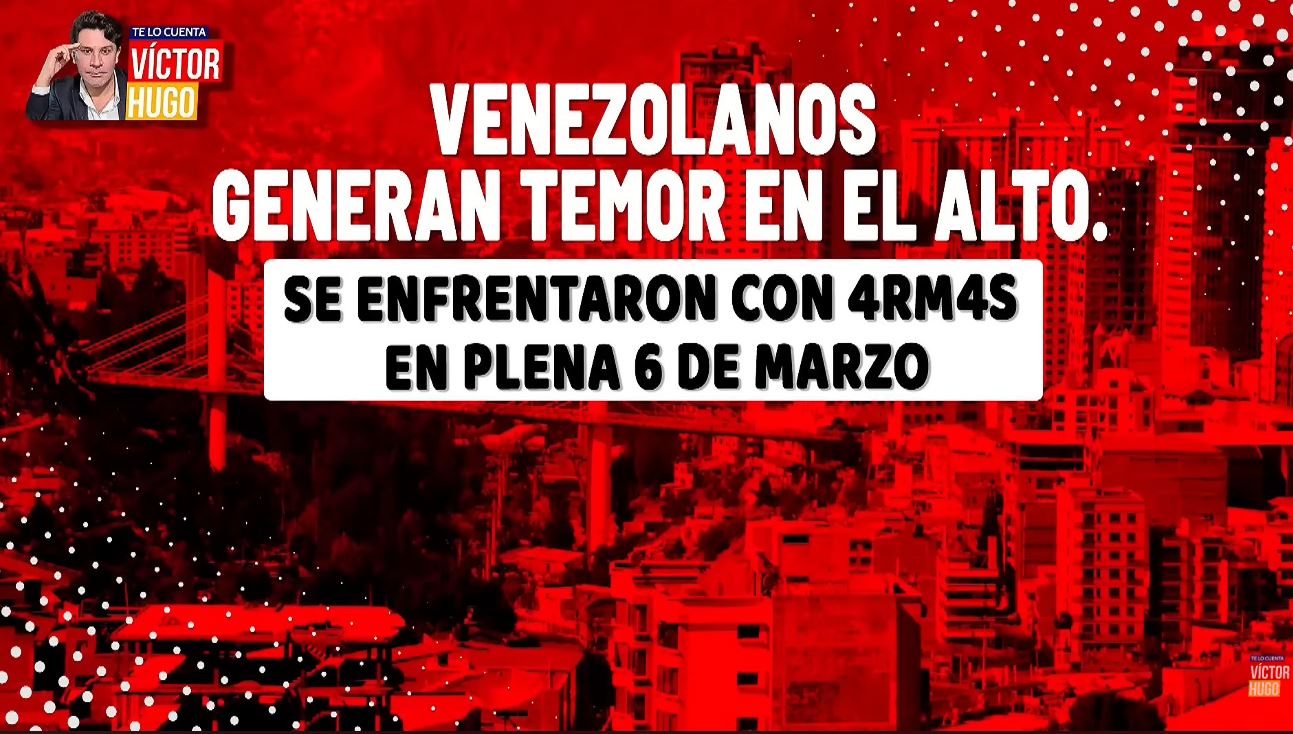 VENEZOLANOS INTIMIDAN CON MACHETES A LOS VECINOS EN EL ALTO Y NADIE LOS DETIENE